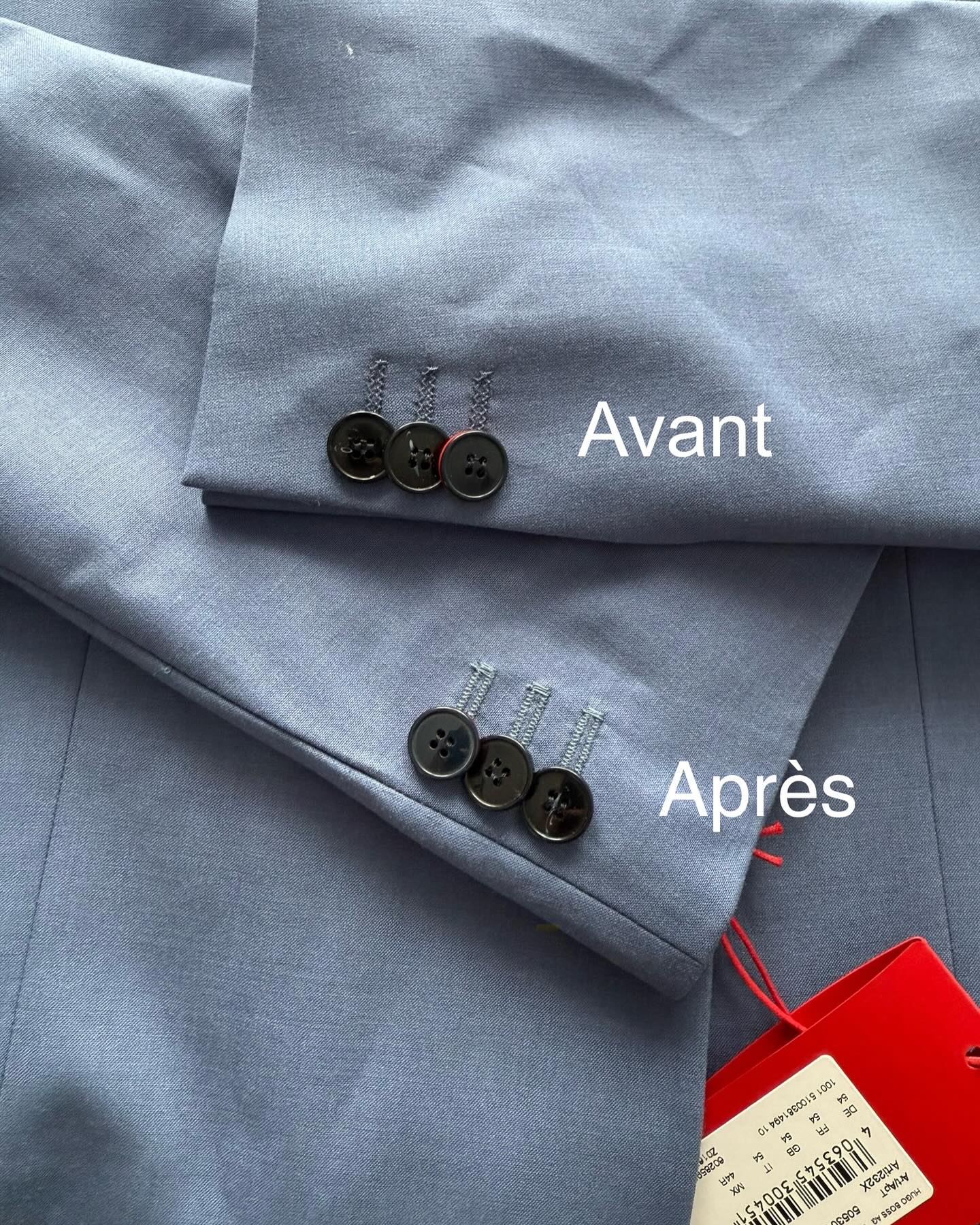 Veste de costume raccourcie avec boutonières